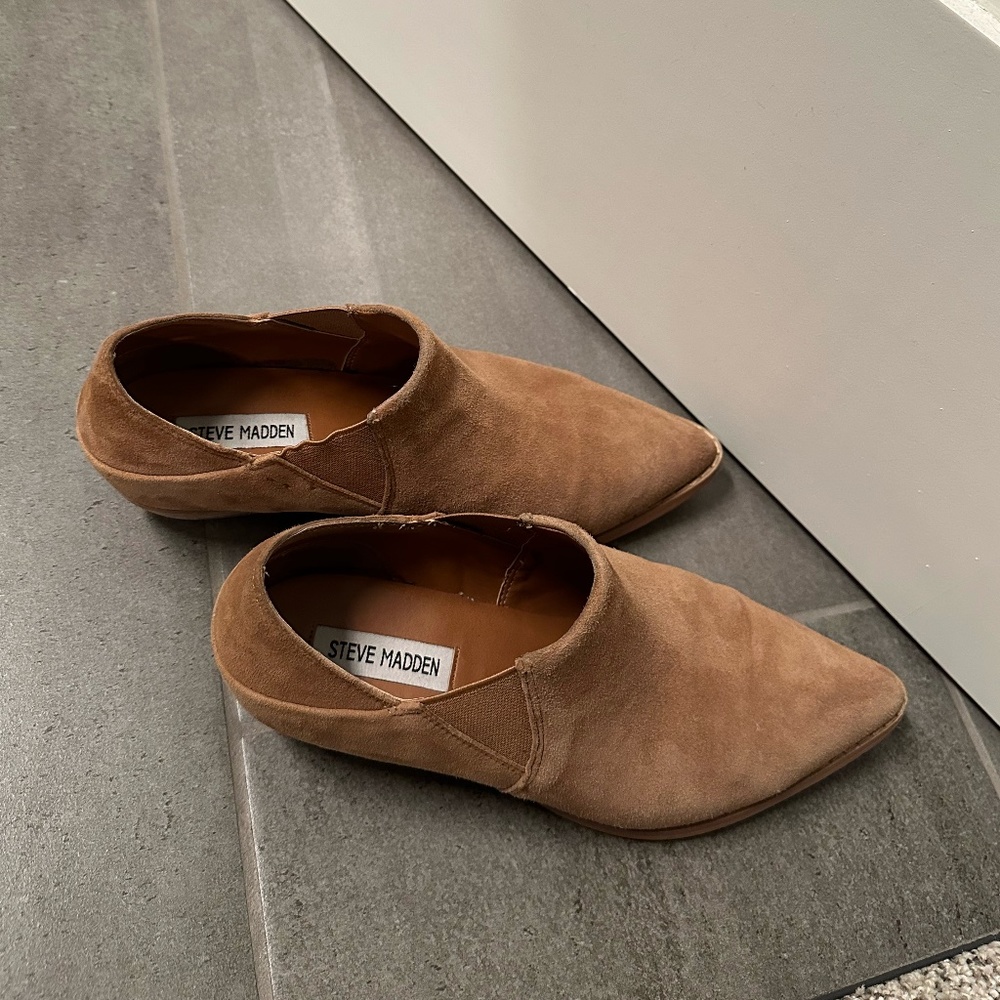 Steve Madden Leather Tan Booties - Picture 3 of 11